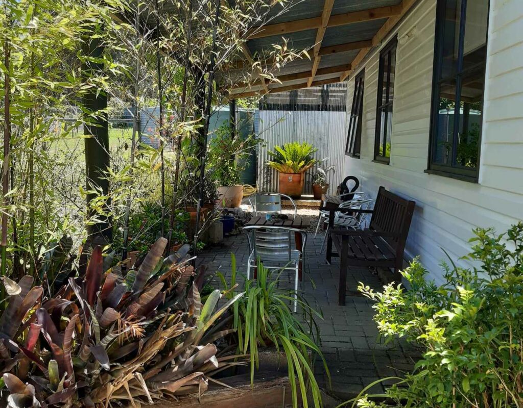 A comfy veranda for sitting of an evening