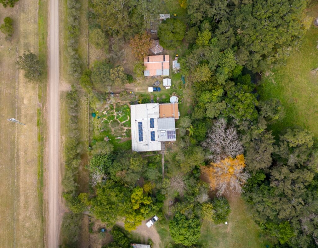 Drone shot of house and surrounds