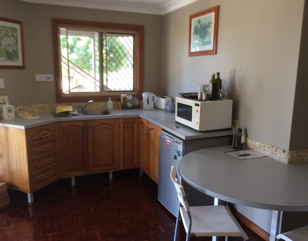 Your kitchenette where you prepare your own breakfast and lunch